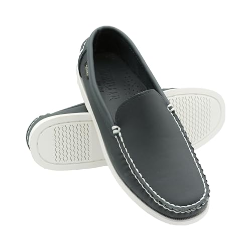 Zerimar Herren-Nautik-Mokassin aus Echtem Leder, Eleganter und Leichter Freizeitschuh für den Täglichen oder Formellen Gebrauch, Moderner und Bequemer Schuh, Farbe Marineblau, Größe 44. von Zerimar