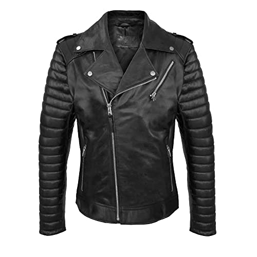 Zerimar Herren schwere Jacke | Lederjacke für Herren | Lederjacke für Herren | Farbe Schwarz | Größe XXL von Zerimar