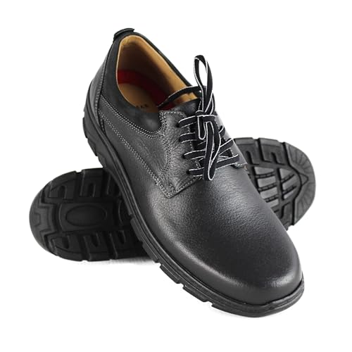 Zerimar Herrenschuhe | Lederschuhe | Anzugsschuhe | Bequeme Schuhe | Kellnerschuhe | Farbe Schwarz | Größe 41 von Zerimar