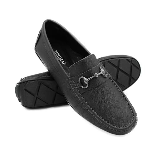 Zerimar Klassische Herren-Mokassins | hochwertiges Leder | anspruchsvolles und elegantes Design, Schwarz , 41 EU von Zerimar