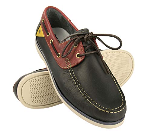 Zerimar Klassische Leder Bootsschuhe | Herren Leder Bootsschuhe | Herren Slipper | Elegante nautische Männer | Freizeitschuhe für Herren | Farbe: Marineblau Größe 44 Zerimar Klassische Leder Bootsschuhe | Herren Leder Bootsschuhe | Herren Slipper | Elegante nautische Männer | Freizeitschuhe für Herren | Farbe: Marineblau Größe 44 von Zerimar