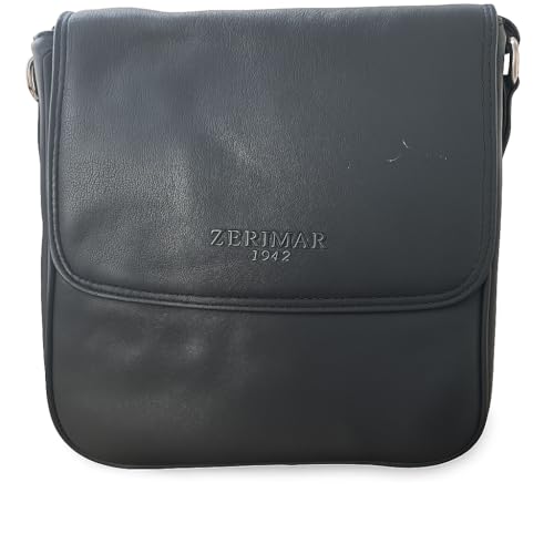 Zerimar Kleine Umhängetasche aus Naturleder | Umhängetasche | Lässige Umhängetasche | Damen | Maße 22 x 6 x 19 cm, Marineblau von Zerimar