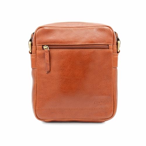 Zerimar Kleine Umhängetasche aus Naturleder | Umhängetasche | Lässige Umhängetasche | Unisex | Maße 25 x 20 x 7 cm, Cognacfarben von Zerimar