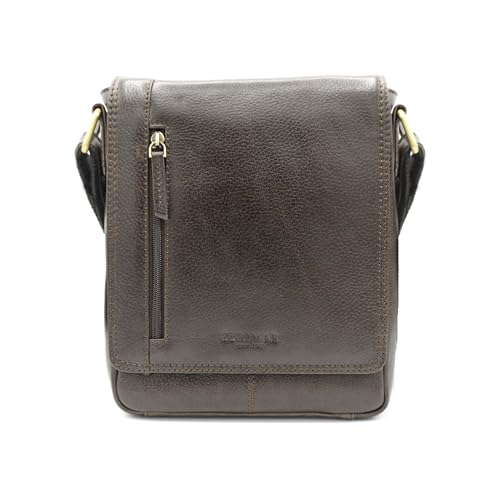 Zerimar Kleine Umhängetasche aus Naturleder | Umhängetasche | Lässige Umhängetasche | Unisex | Maße 26 x 20 x 6 cm, braun von Zerimar