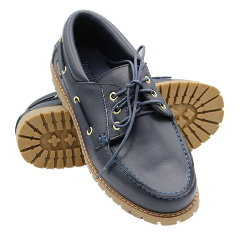 Zerimar Leder Bootsschuh für Herren - Leichte Bootsschuhe - Ledermokassins - Herren Ledermokassins - Farbe Marineblau N - Größe 41 von Zerimar