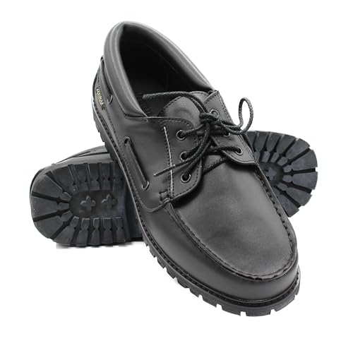 Zerimar Leder Bootsschuh für Herren - Leichte Bootsschuhe - Ledermokassins - Herren Ledermokassins - Farbe Schwarz N - Größe 41 von Zerimar