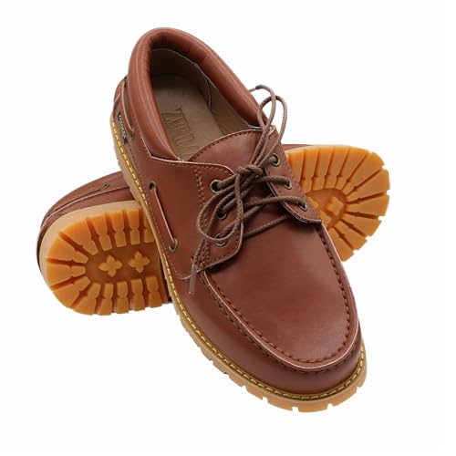 Zerimar Leder Bootsschuh für Herren - Leichte Bootsschuhe - Ledermokassins - Herren Ledermokassins - Farbe Tan N - Größe 41 von Zerimar