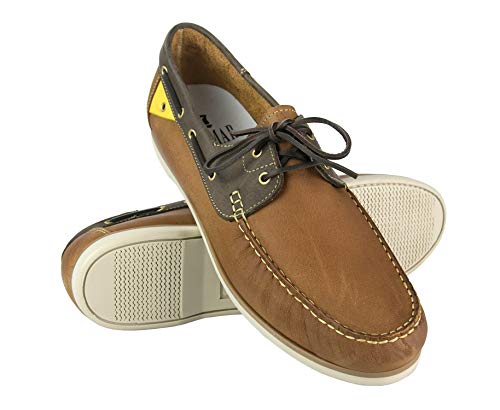 Zerimar Leder Bootsschuhe für Herren | Nautische Herren Sommer | Nautische Schuhe Mann | Mokassins Mann | Farbe: Leder | Massnahmen: 41 von Zerimar