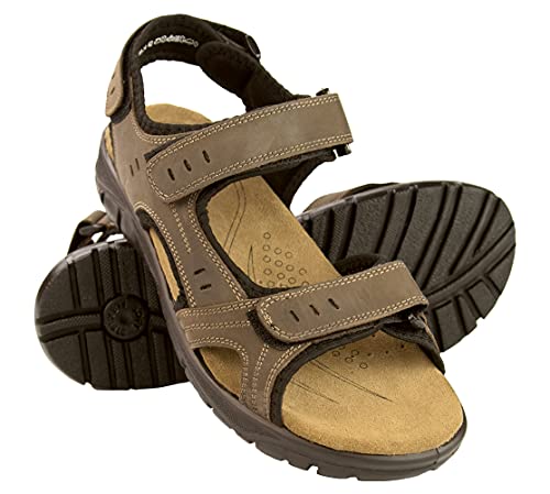 Zerimar Sandalen herren - Leder Sandalen Herren - Wandersandalen - Sandalen für jungen - trekkingsandalen herren - Herren schuhe Sommer - Bequeme Trekkingschuhe - Braun - Größe 40 von Zerimar