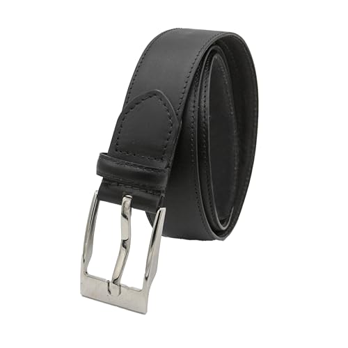 Zerimar Ledergürtel – Gürtel mit Reißverschluss innen zur Diebstahlsicherung – 39 mm Breite – Diebstahlsicherung – Ledergürtel – Farbe schwarz – Größe 130 von Zerimar