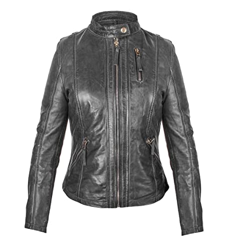 Zerimar Lederjacke | Damenjacke | Lederjacke | Damenjacke | Elegante Damenjacke | Damenjacke | Freizeitjacke | Schwarz | Größe M von Zerimar