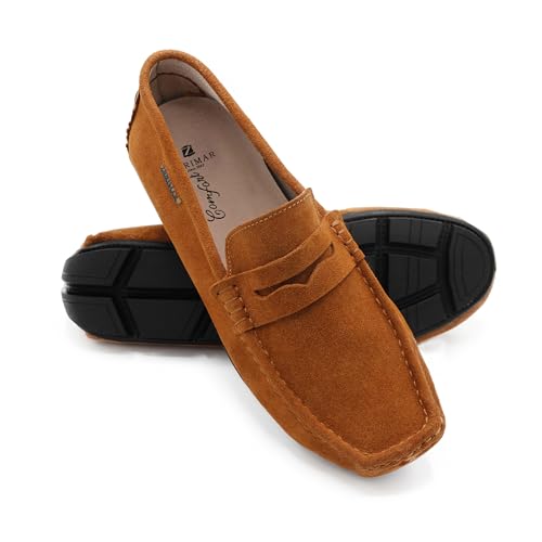 Zerimar Mokassins für Herren - Mokassins Herren Leder - Schuhe Mokassin Herren - Herren Klasische Mokassins - Loafers Mokassins - Loafers Mokassins Herren - Farbe Kamel - Größe 40 von Zerimar