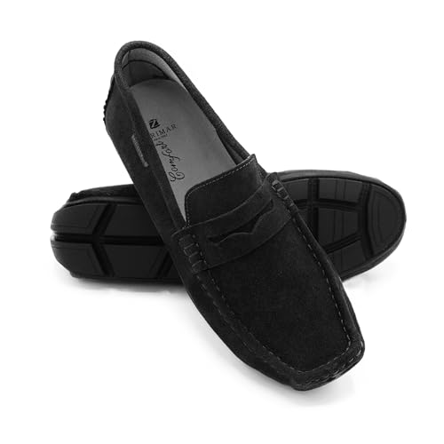 Zerimar Mokassins für Herren - Mokassins Herren Leder - Schuhe Mokassin Herren - Herren Klasische Mokassins - Loafers Mokassins - Loafers Mokassins Herren - Schwarz - Größe 45 von Zerimar