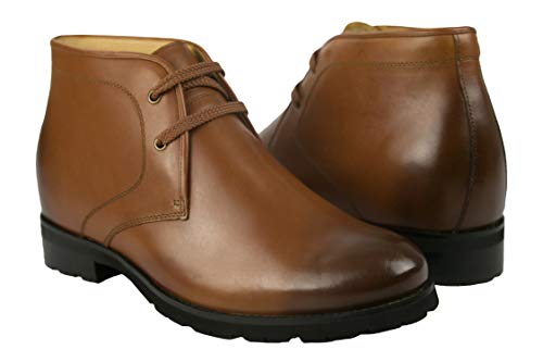 Zerimar-Stiefel für Herren mit Erhöhungen, die die Körpergröße um + 7,5 cm erhöhen | Herrenstiefel | Lederstiefel für Herren | Farbe Braun | Größe 41 von Zerimar
