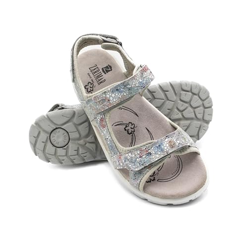 Zerimar Trekking Sandale für Damen | Echte Ledersandalen | Bequeme Sportsandalen | Klettverschluss | rutschfeste Sohle Zerimar Trekking Sandale für Damen | Echte Ledersandalen | Bequeme Sportsandalen | Klettverschluss | rutschfeste Sohle von Zerimar