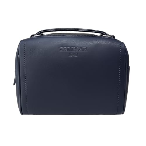 Zerimar Umhängetasche aus echtem Leder | Umhängetasche für Damen | lässige Umhängetasche | Maße 18 x 11 x 22 cm, Marineblau von Zerimar