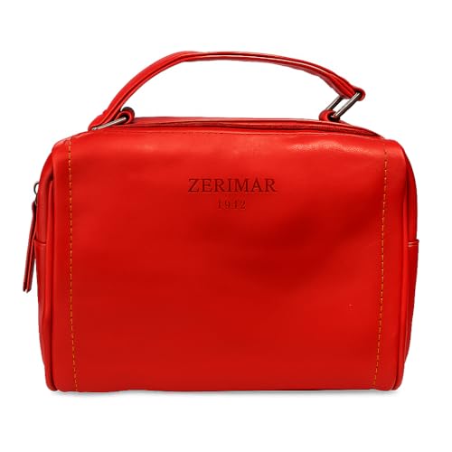 Zerimar Umhängetasche aus echtem Leder | Umhängetasche für Damen | lässige Umhängetasche | Maße 18 x 11 x 22 cm, rot von Zerimar