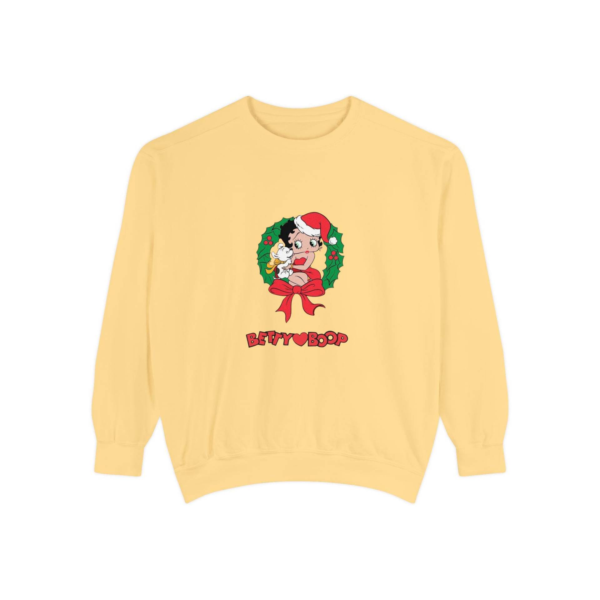 Festive Cartoon Sweatshirt - Betty Boop Christmas Pullover, Cozy Holiday Gift, Cute Sweatshirt, Retro Style, Unisex Apparel, Winter Wear Festive Cartoon Sweatshirt - Betty Boop Christmas Pullover, Cozy Holiday Gift, Cute Sweatshirt, Retro Style, Unisex Apparel, Winter Wear von Zeriq