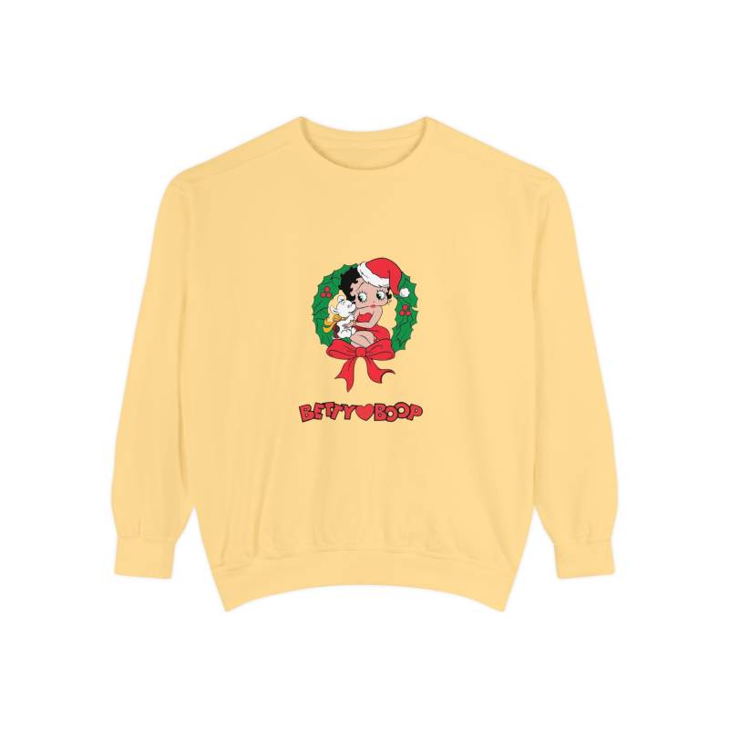 Festive Cartoon Sweatshirt - Betty Boop Christmas Pullover, Cozy Holiday Gift, Cute Sweatshirt, Retro Style, Unisex Apparel, Winter Wear Festive Cartoon Sweatshirt - Betty Boop Christmas Pullover, Cozy Holiday Gift, Cute Sweatshirt, Retro Style, Unisex Apparel, Winter Wear von Zeriq