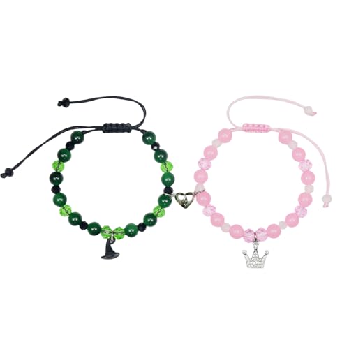 Zernblend 1 Paar Freundschaftsarmbänder mit Hexen und Kronen Design, Partner Geschenke, Partnerarmbänder, Paar Geschenke von Zernblend