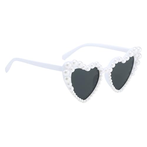 Zernblend Herzförmige Sonnenbrille in Weiß, Vintage Herzbrille für Damen, ideal für Hochzeiten, Partys und als Braut-Accessoire, stilvoll und elegant Zernblend Herzförmige Sonnenbrille in Weiß, Vintage Herzbrille für Damen, ideal für Hochzeiten, Partys und als Braut-Accessoire, stilvoll und elegant von Zernblend