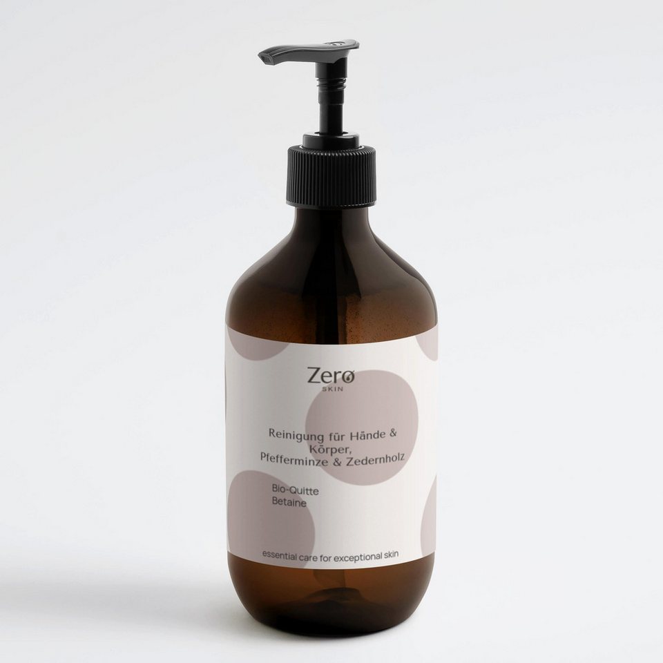 Zero Skin Duschgel Reinigung für Hände & Körper, Pfefferminz & Zedernholz 490 ml von Zero Skin