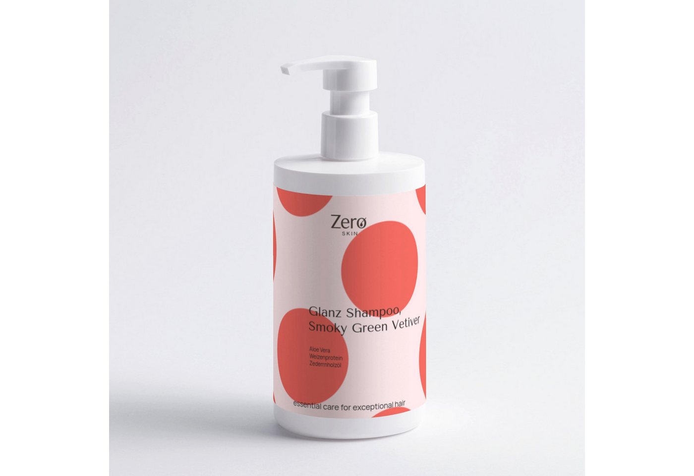 Zero Skin Haarshampoo Glanz Shampoo, Smoky Green Vetiver - 400 ml, Vegan von Zero Skin