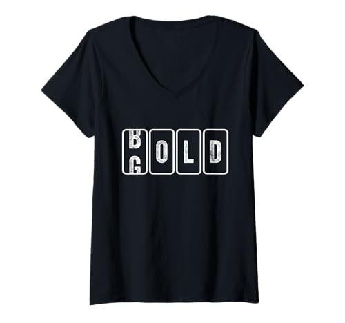 Damen Bold Gold Kilometerzähler Cool Lustig Motivation Unternehmer T-Shirt mit V-Ausschnitt Damen Bold Gold Kilometerzähler Cool Lustig Motivation Unternehmer T-Shirt mit V-Ausschnitt von Zero to Legacy