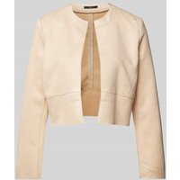 Zero Blazer in Leder-Optik in Sand, Größe 42 von Zero