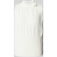 Zero Bluse mit Plisseefalten in Offwhite, Größe 38 von Zero