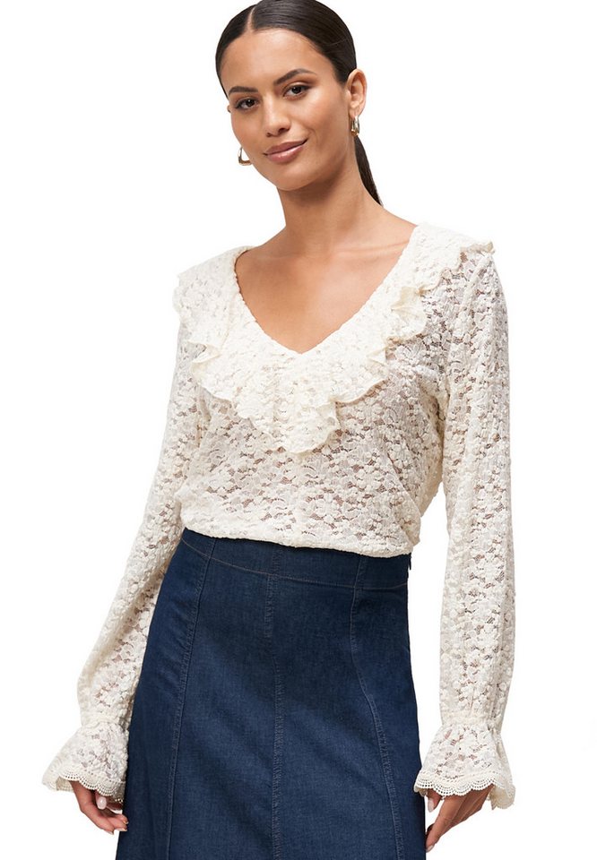 Zero Blusentop zero Damen Boho-Bluse aus Spitze von Zero