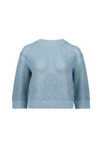zero Damen Grobstrickpullover mit Glitzer 40, BlueSilver von zero
