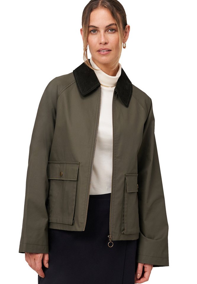 Zero Fieldjacket Damen Jacke beschichtet mit Cordkragen von Zero