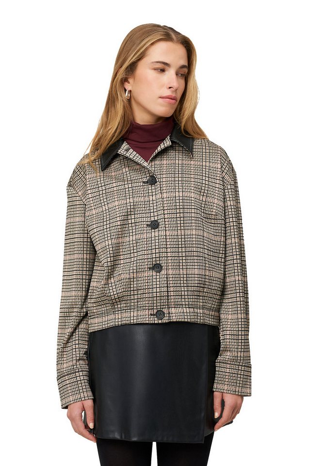 Zero Jackenblazer Damen Karo-Jacke mit Knopfleiste Knopfleiste von Zero