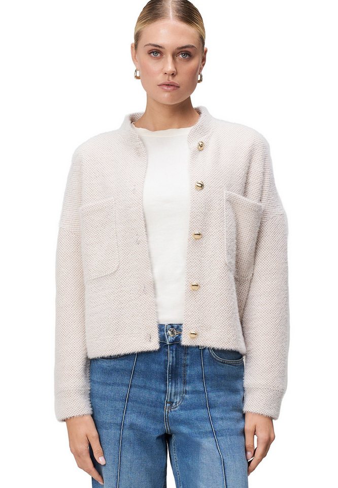 Zero Jackenblazer Damen Sweatblazer strukturiert mit Knopfleiste Knopfleiste Zero Jackenblazer Damen Sweatblazer strukturiert mit Knopfleiste Knopfleiste von Zero