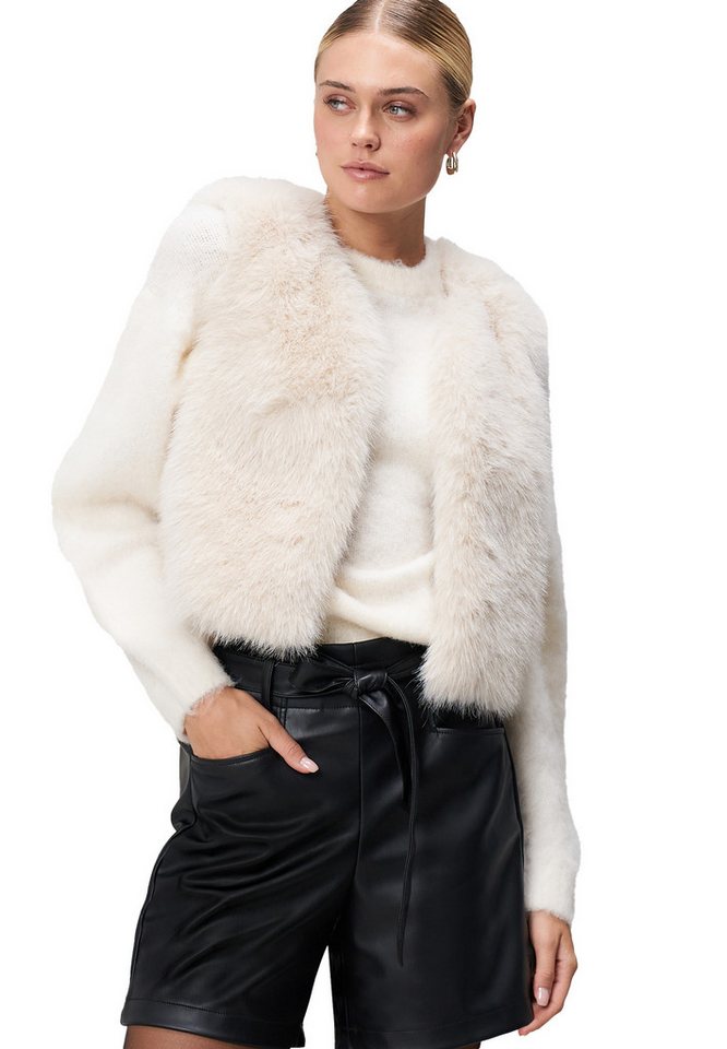 Zero Jackenblazer Damen Weste in Felloptik Plain/ohne Details von Zero