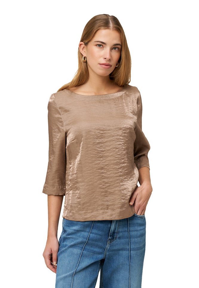 Zero Klassische Bluse Damen Bluse mit Knittereffekt von Zero