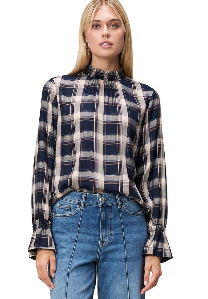 Zero Klassische Bluse Damen Bluse mit Rüschen von Zero