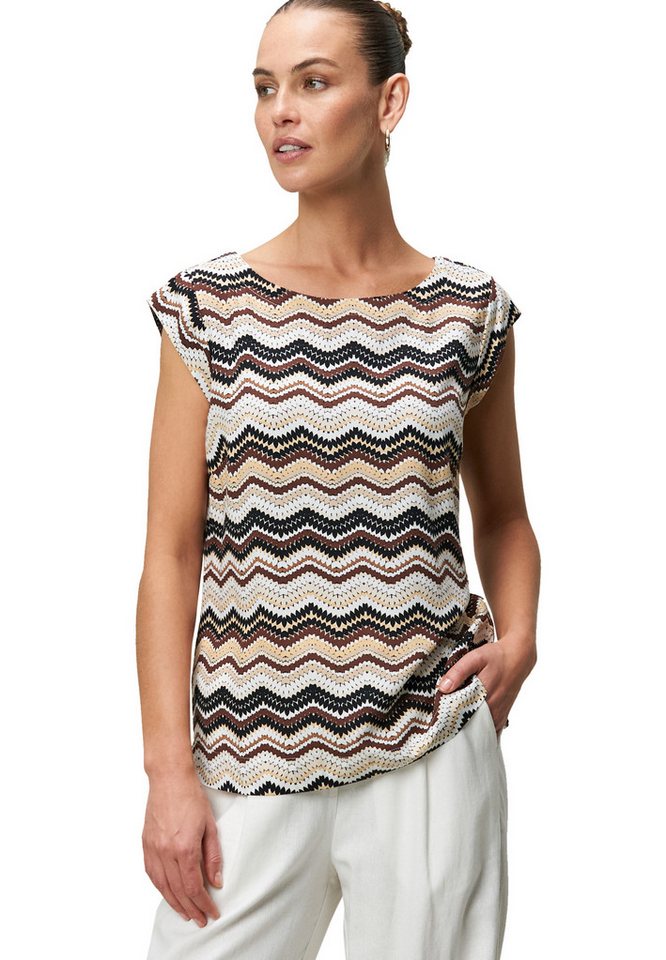 Zero Klassische Bluse zero Bluse mit Zickzackmuster von Zero