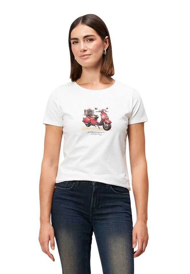 Zero Kurzarmshirt Damen Shirt mit Glitzersteinchen (1-tlg) weiteres Detail von Zero