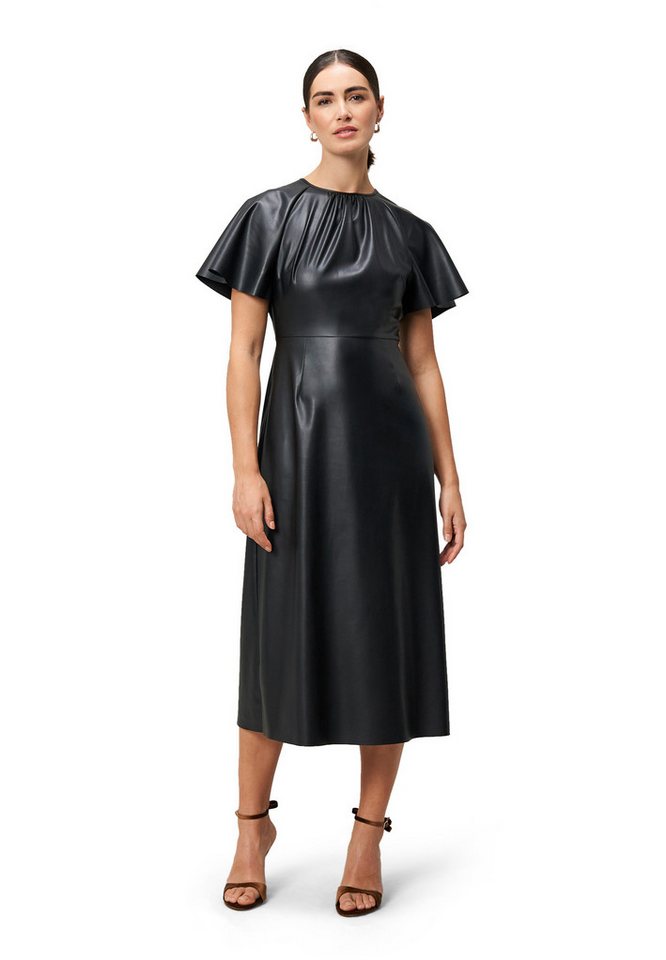 Zero Midikleid Damen Midikleid in Lederoptik drapiert /gerafft Zero Midikleid Damen Midikleid in Lederoptik drapiert /gerafft von Zero