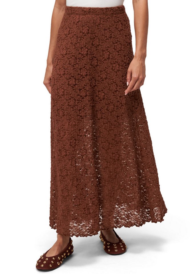 Zero Midirock Damen Maxirock aus Spitze Plain/ohne Details von Zero