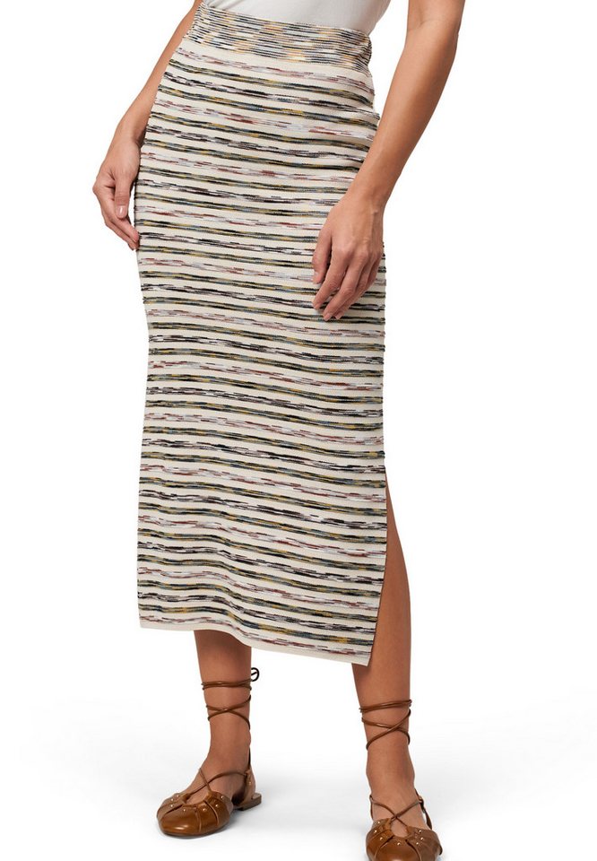 Zero Midirock Damen Strickrock mit Streifen Plain/ohne Details von Zero