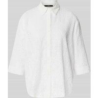 Zero Regular Fit Bluse mit Lochstickerei in Weiss, Größe 38 von Zero