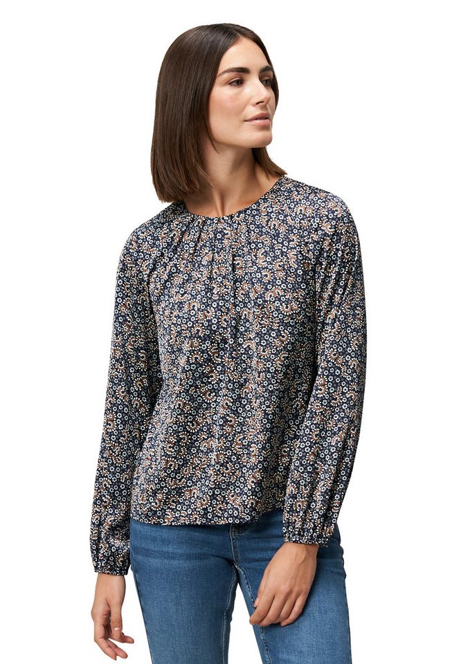 Zero Satinbluse Damen Satinbluse mit Paisleyprint von Zero