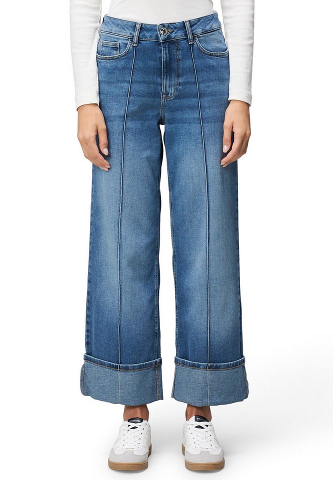 Zero Slim-fit-Jeans Damen Jeans weites Bein mit Umschlag 28 Inch von Zero