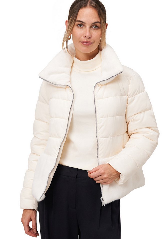 Zero Steppjacke Damen Steppjacke mit Kunstfellkragen von Zero