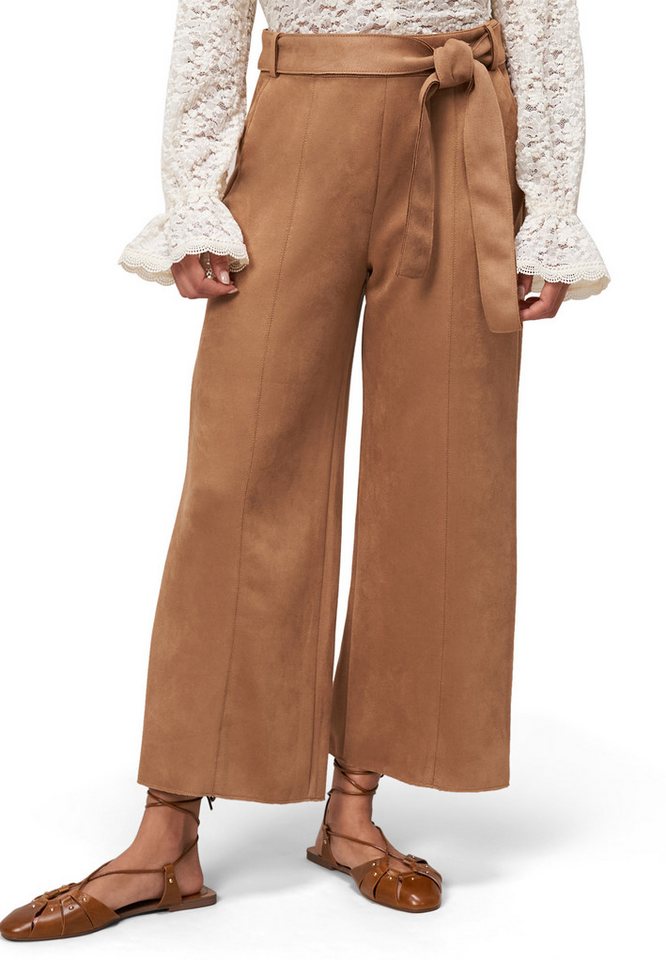 Zero Stoffhose Damen Hose in Wildlederoptik 26 Inch Gürtel von Zero