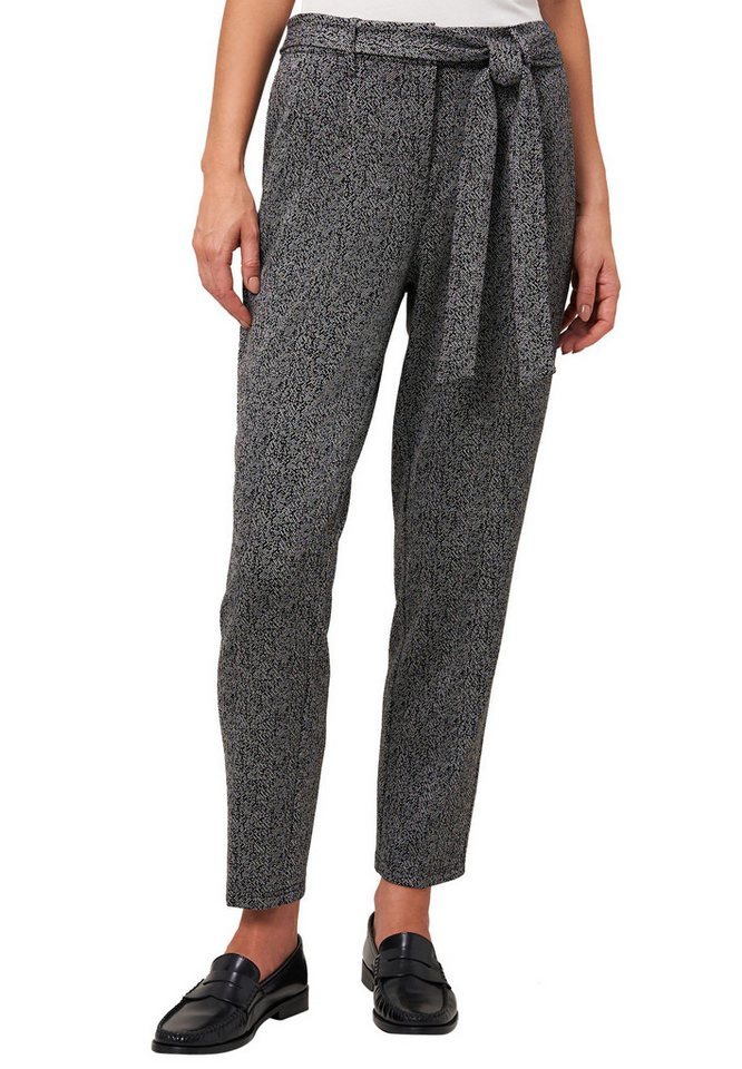 Zero Stoffhose Damen Stoffhose Herringbone mit Bindegürtel 28 Inch Gürtel von Zero