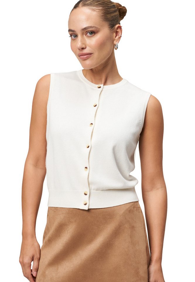 Zero Strickjacke Damen mit Knopfleiste (1-tlg) Knopfleiste von Zero